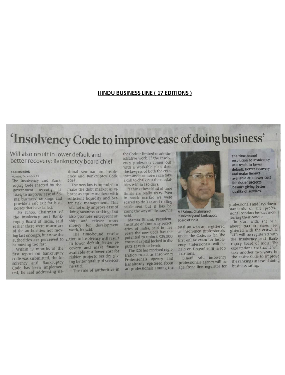 Hindu Business Line